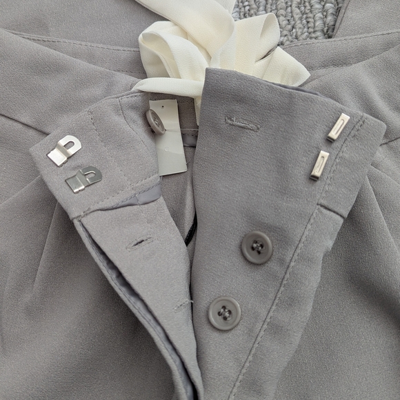 Stylish/Dressy Grey/Mauve Shinestar Gold Women's Ankle Pants - Picture 5 of 9